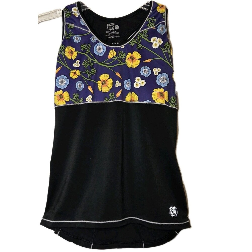 DeSoto Femme Carrera Sprint Tri Top Women's Small Pockets Built in Bra Triathlon